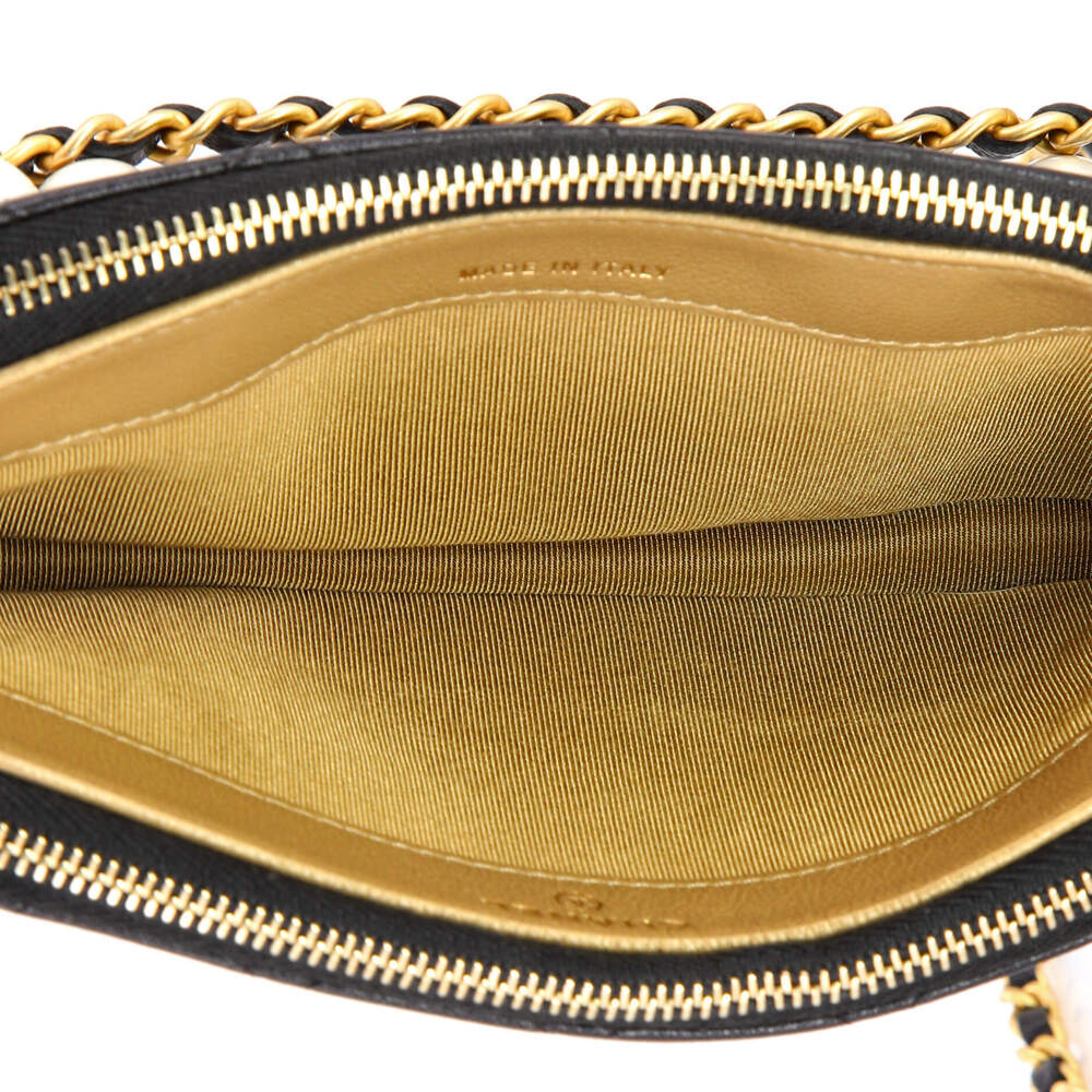 Chanel Chic Pearls Double Zip Clutch with Chain Quilted Lambskin - Picture 5 of 5